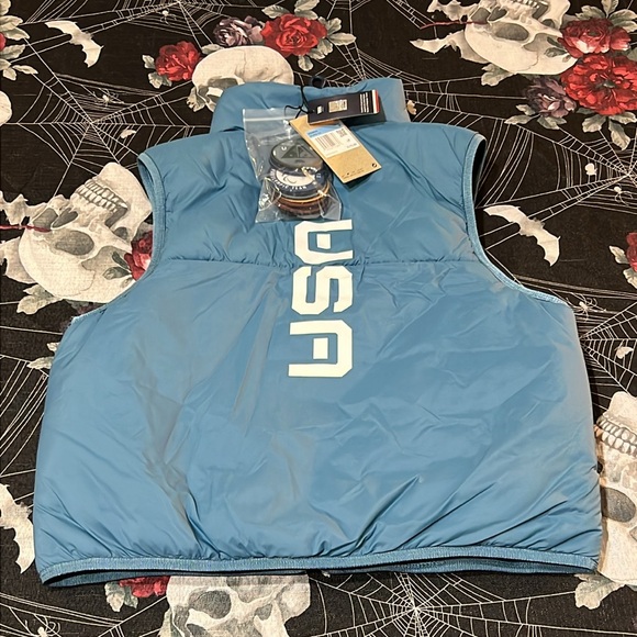 NWT NIKE ACG THERMA-FIT TEAM USA ROPE DE DOPE PACKABLE INSULATED OLYMPIC VEST M - Picture 10 of 11